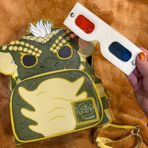 Loungefly Gremlins Stripe Creature Bag with 3D Glasses